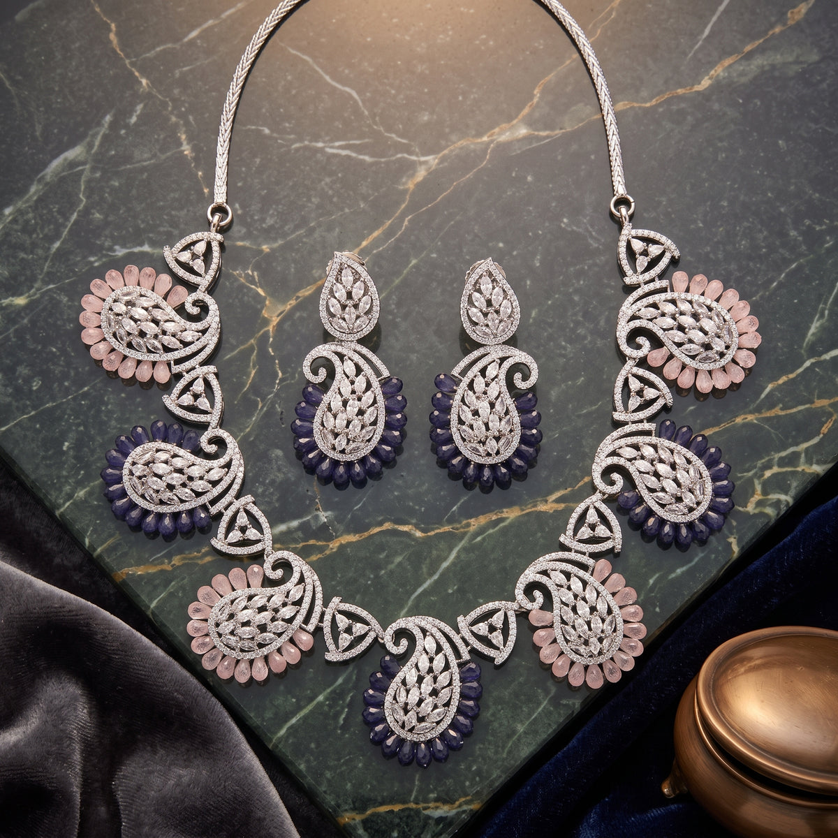 DHALIA BY SEHAR ZAFAR -Pink and purple