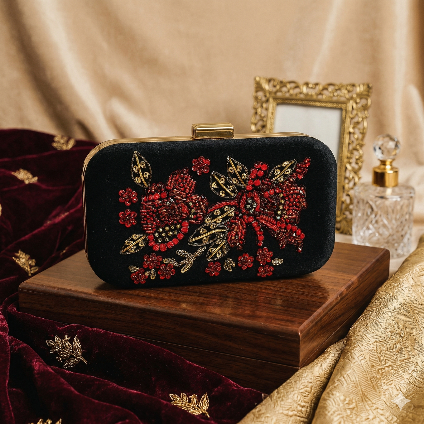 MEHAK YAQOOB COUTURE - Rose Clutch