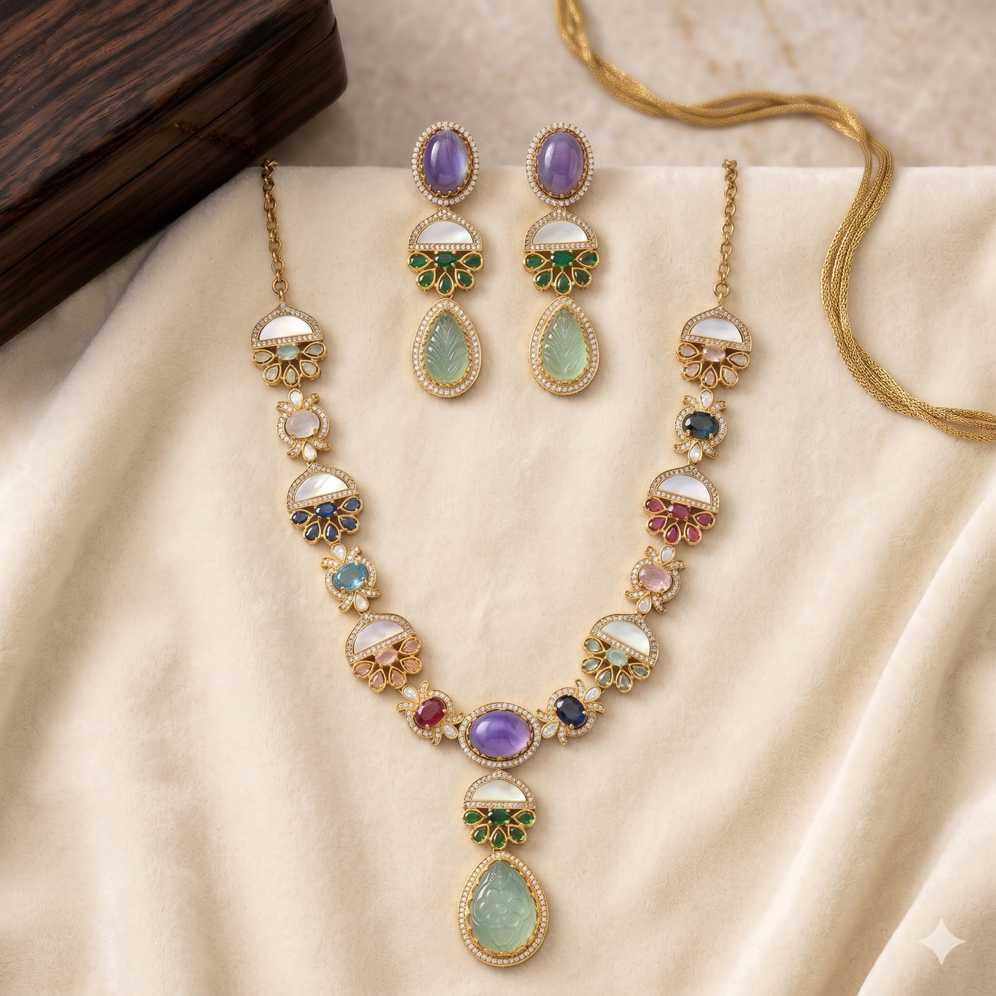 THE BUTTERFLY EFFECT - Necklace set Multi purple