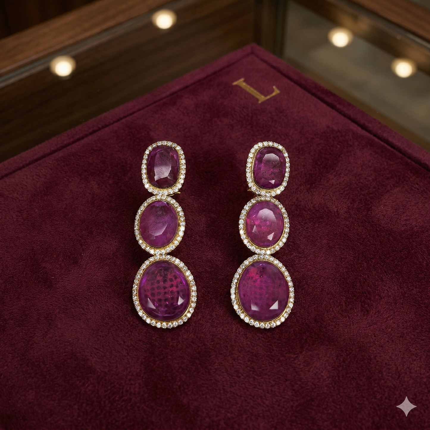 DAHLIA BY SEHAR ZAFAR - Amethyst Earrings