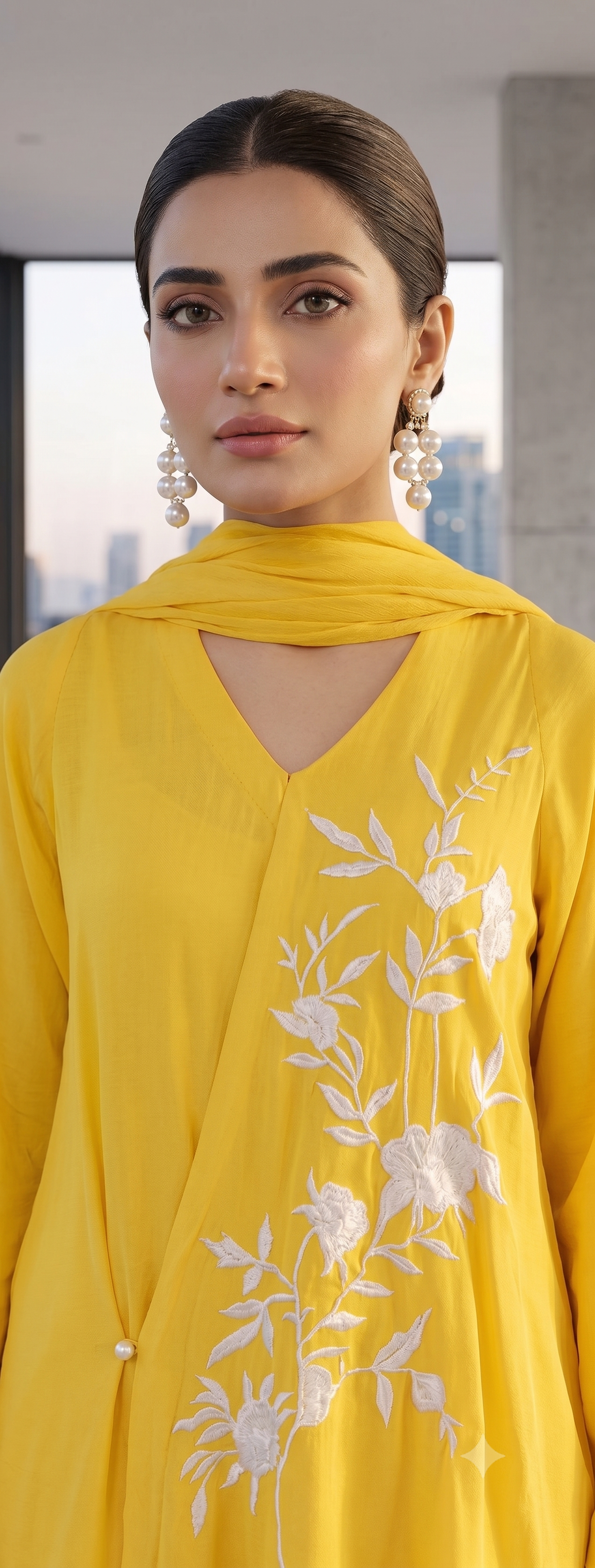 MARIA RAO - Yellow front emb