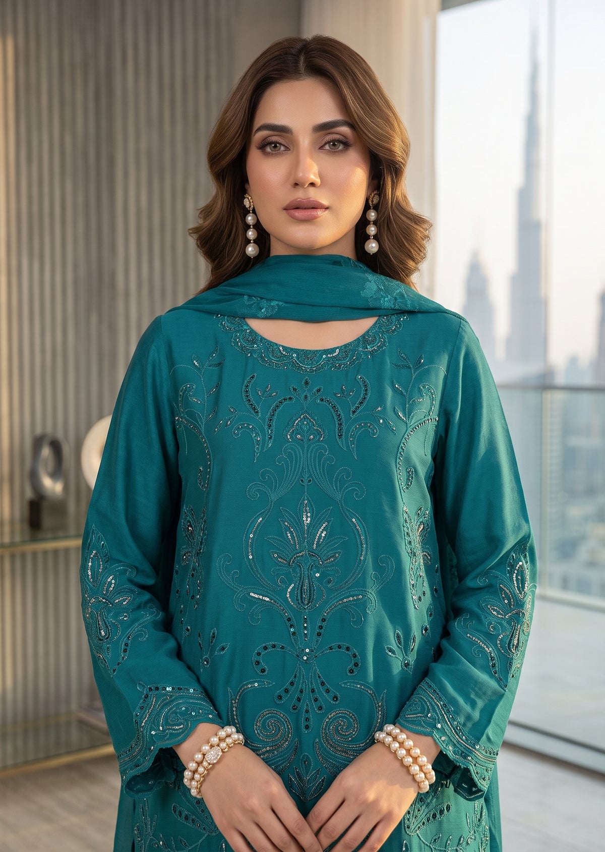 ASHJAIN SAFWAN`- Short shirt emerald green