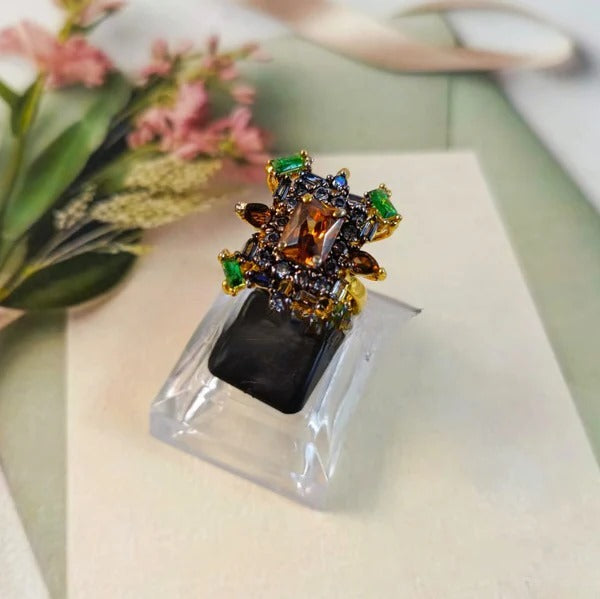 ZAHEEN KAMRAN - Coffee Stone Ring