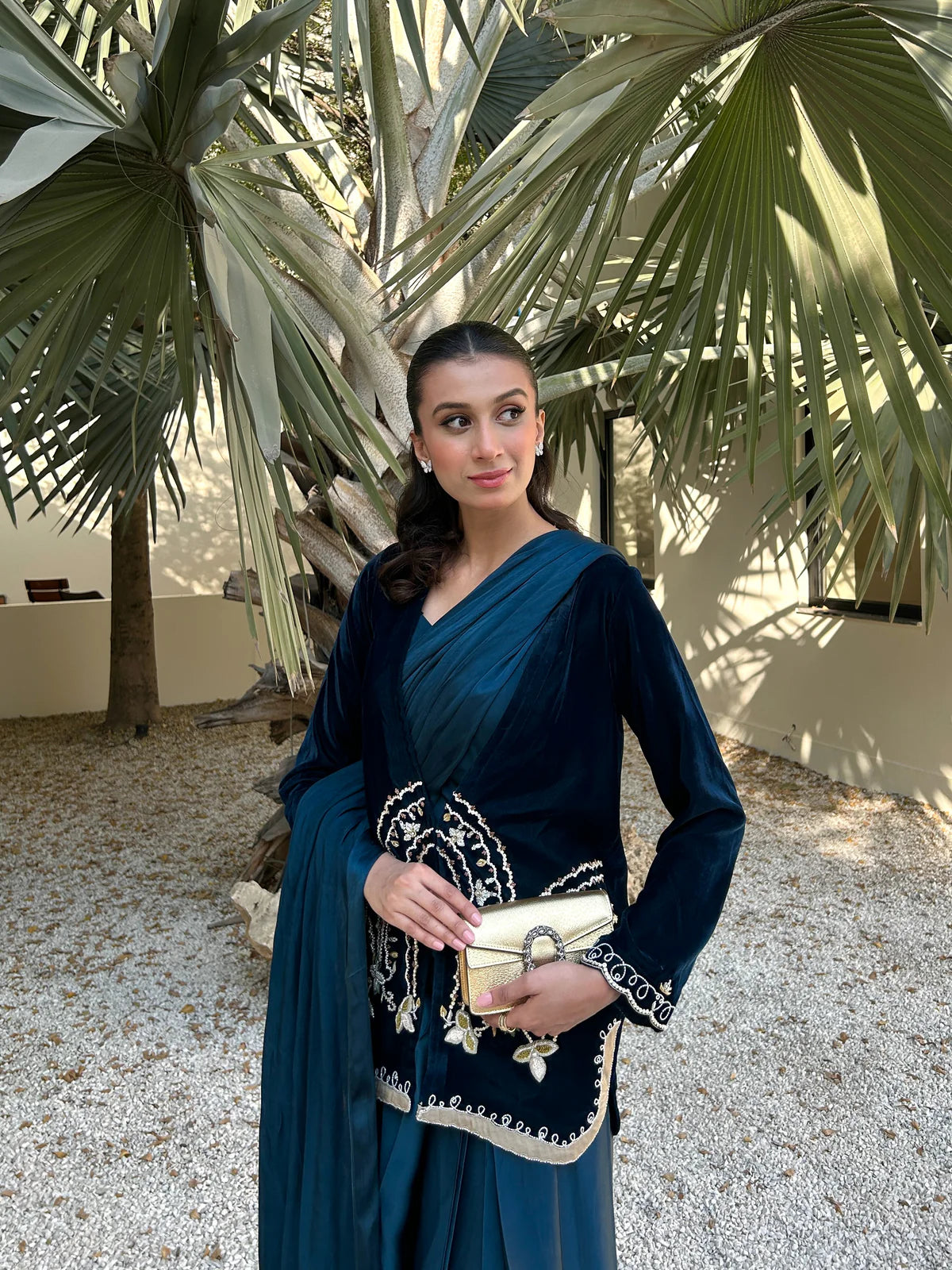 ZABRIC BY ZULEKHA AND SANA-Elara Teal Green