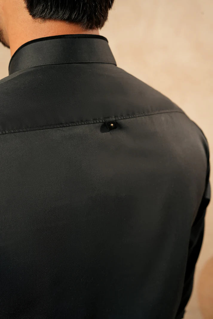 KUNZUL CHANNAR MENSWEAR - Black Premium Cotton