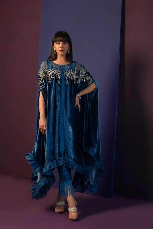 ANAM AHKLAQ - Sarcelle Velvet