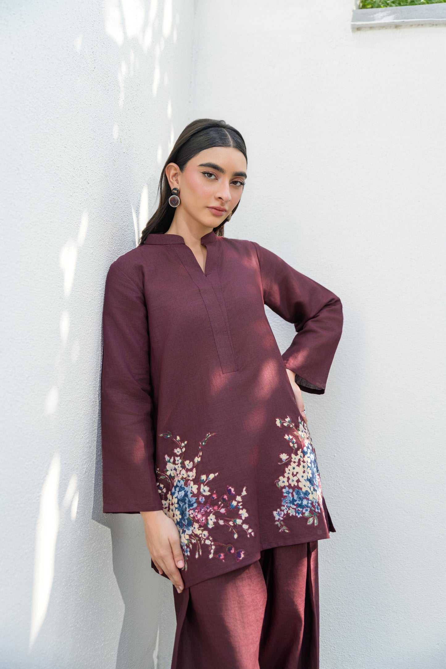 AMNA IQBAL - Burgandy Raya