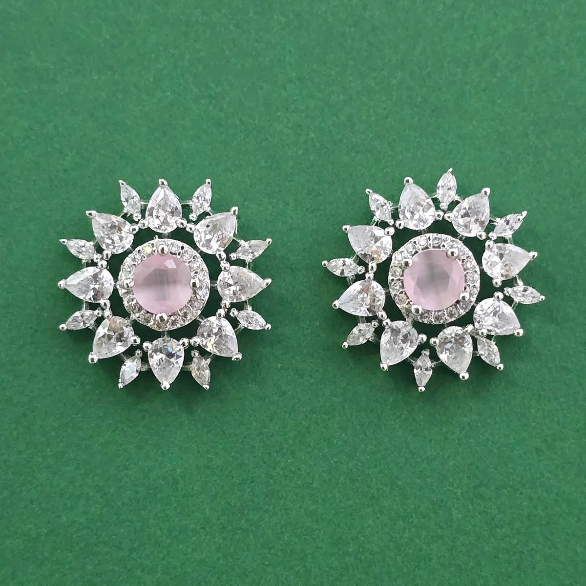 THE BUTTERFLY EFFECT- Silver with pink earrings