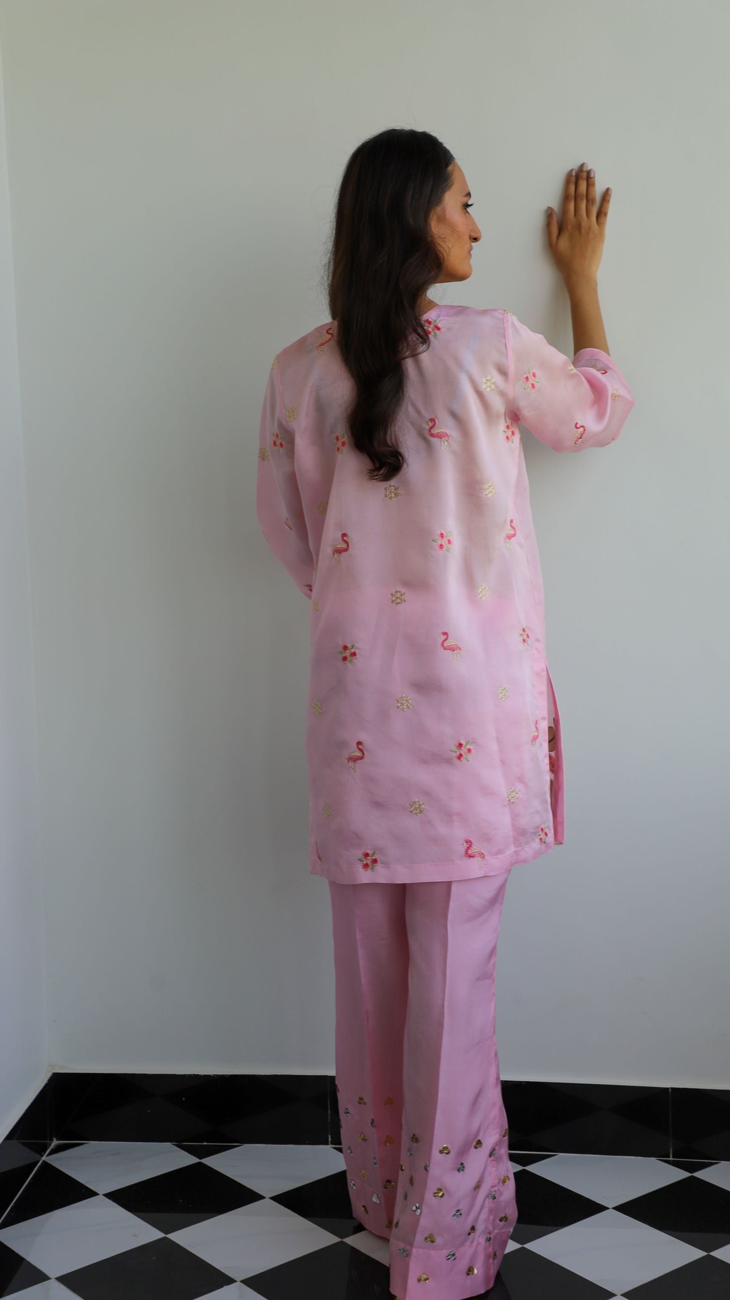 ASHJAIN SAFWAN - Pink with embellishment and embroidery