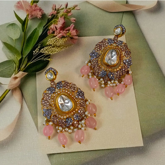 ZAHEEN KAMRAN - Kundan and Pink Stone
