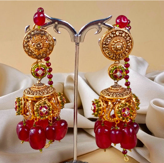 ZAHEEN KAMRAN - Garnet Balay Earrings