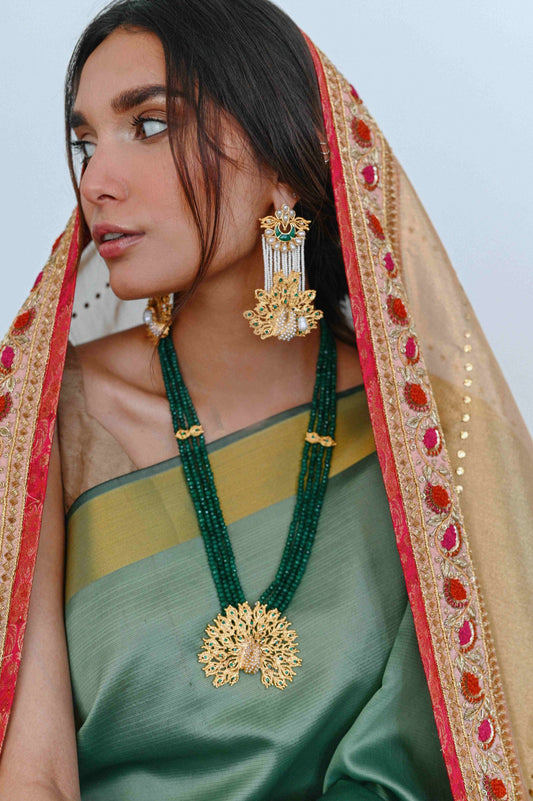 ESFIR JEWELRY - Mor Bagh Earrings in Green