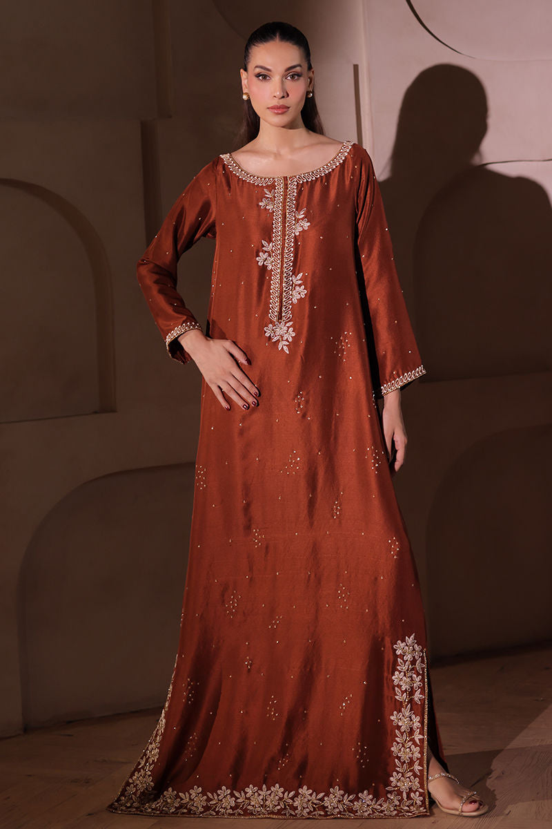 UZMA AND AFSHEEN-Cinnamon silk