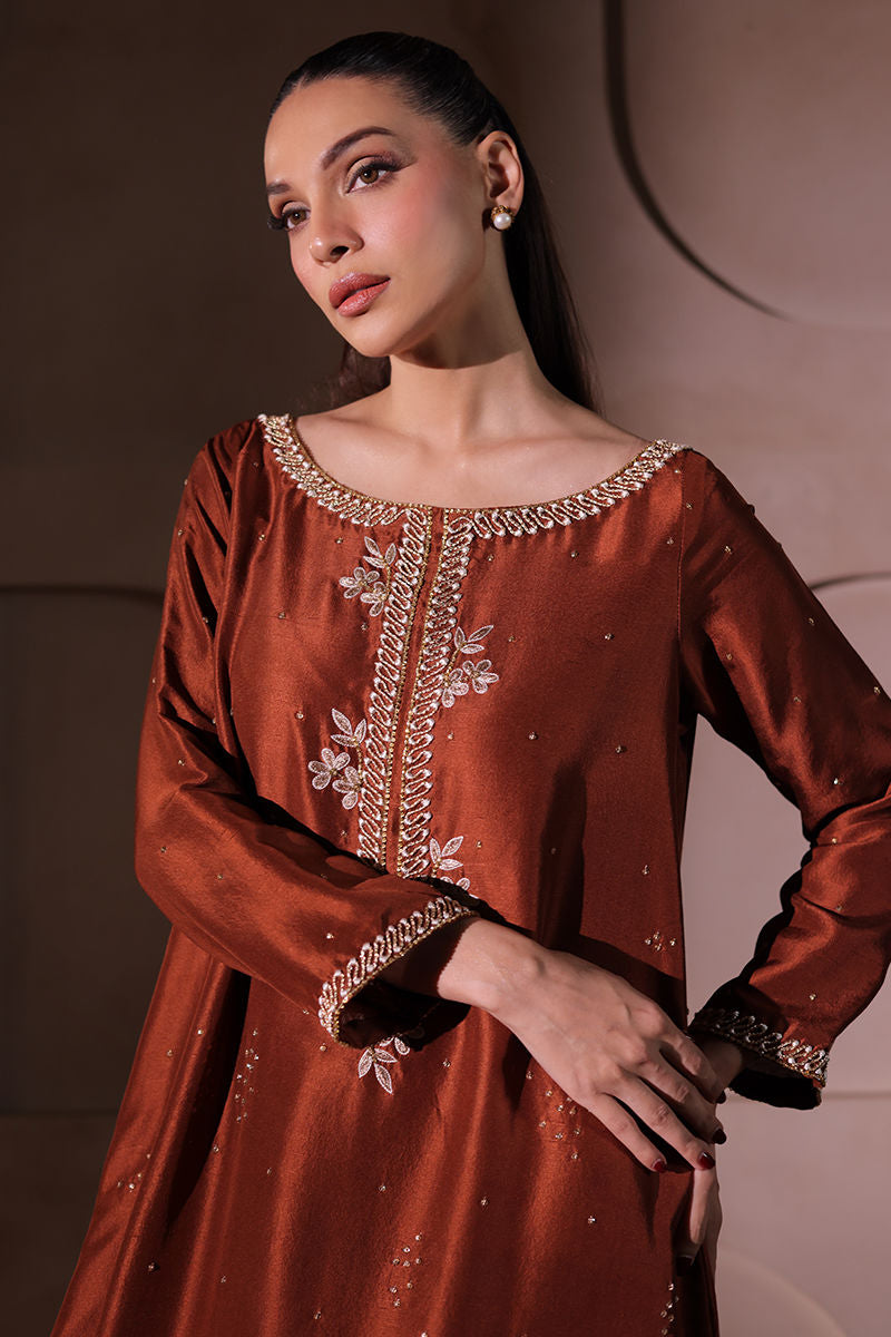 UZMA AND AFSHEEN-Cinnamon silk