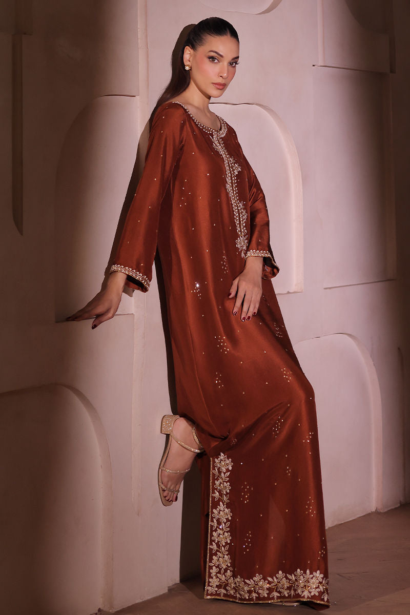 UZMA AND AFSHEEN-Cinnamon silk