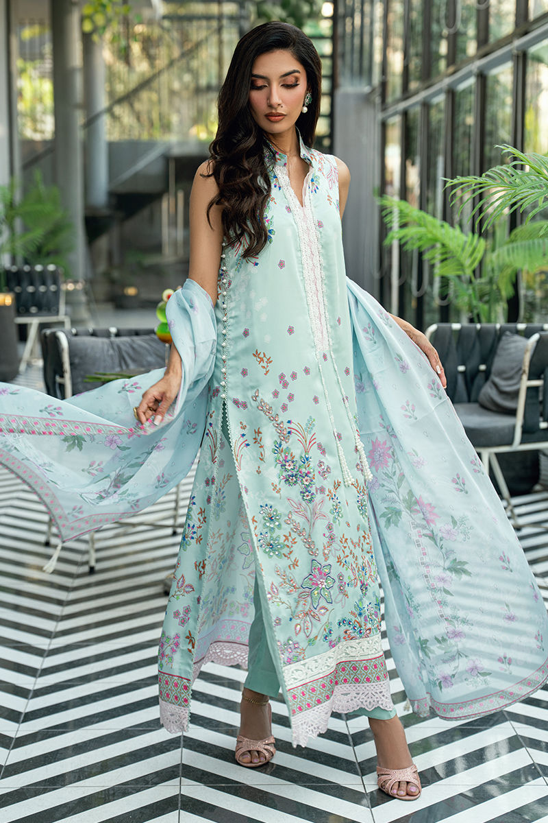 FATIMA KHAN - Mint Whisper with Sleeves