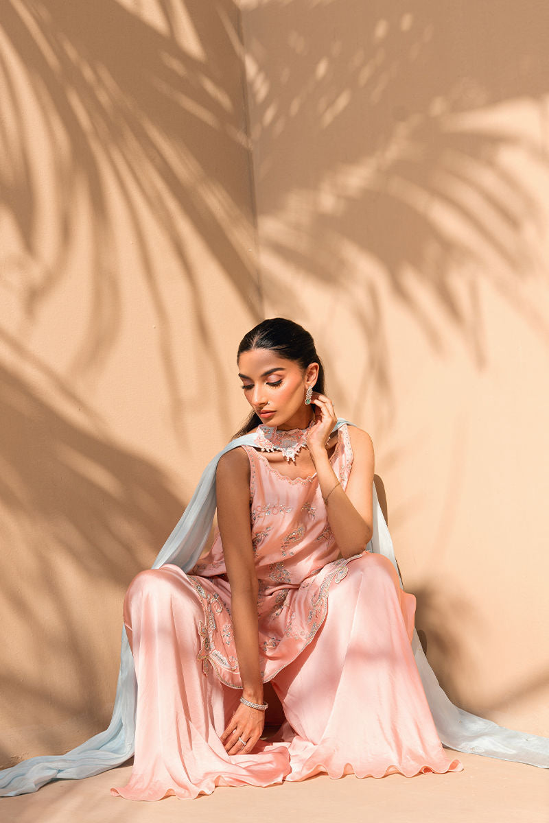 FATIMA KHAN - Blush rose with sleeve