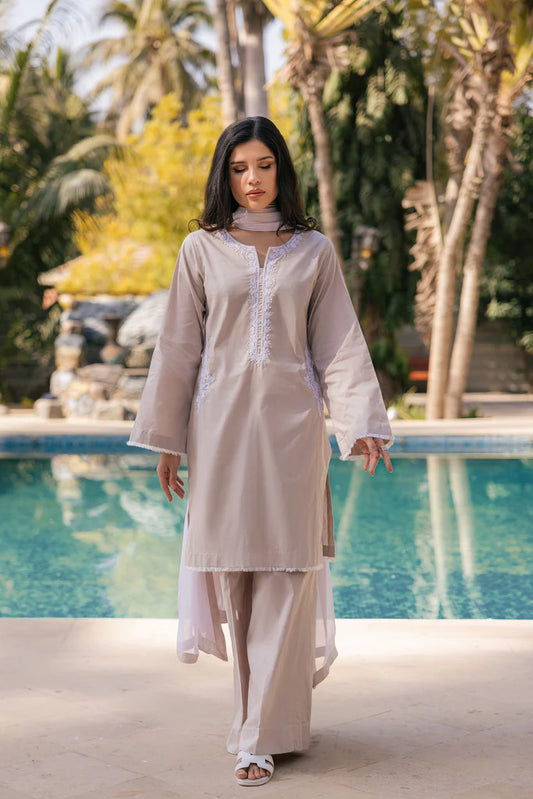 HUMAYUN ALAMGIR ( WOMENWEAR) - Grey Cotton