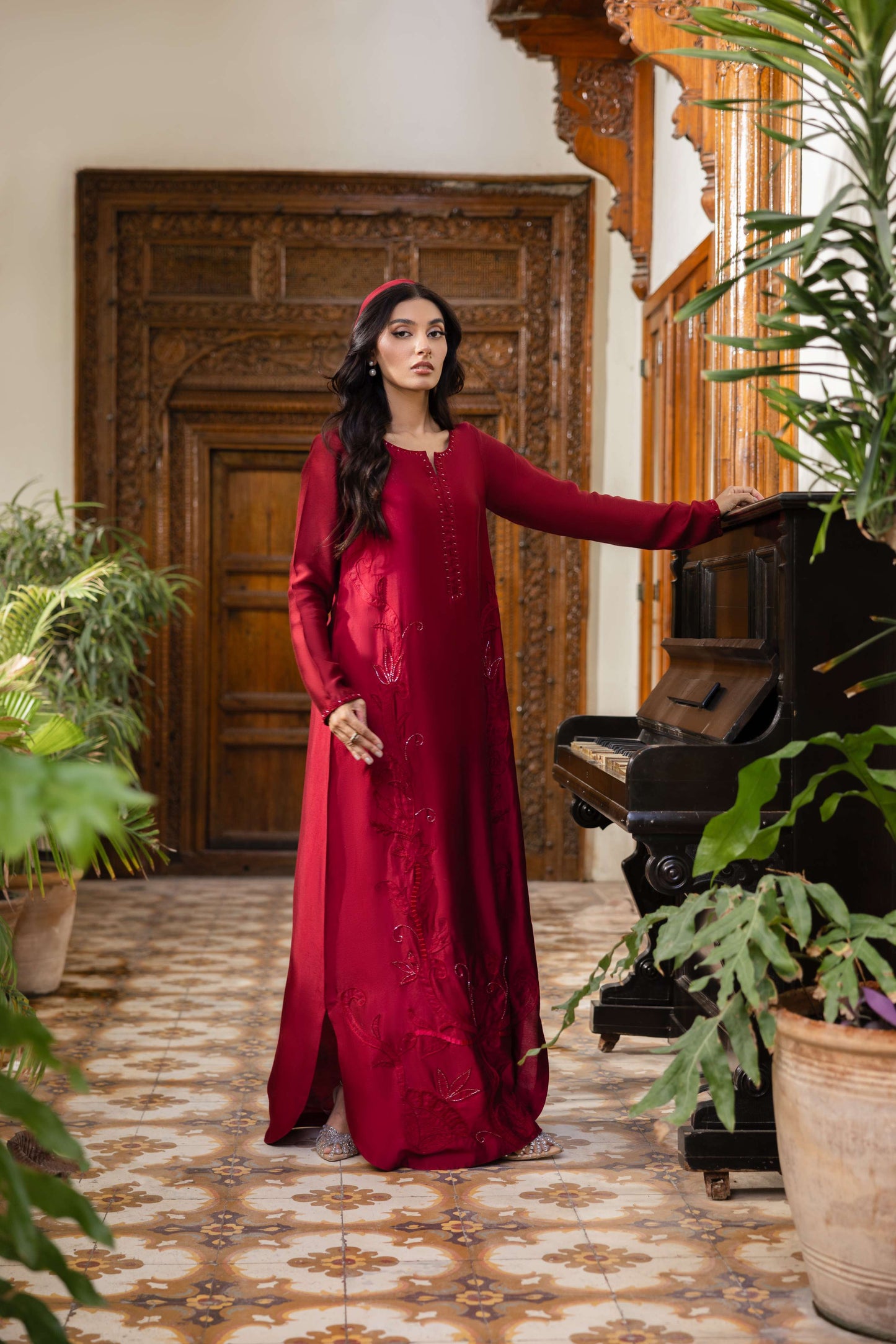 HUMAYUN ALAMGIR ( Womenswear)- Rose Kaftan