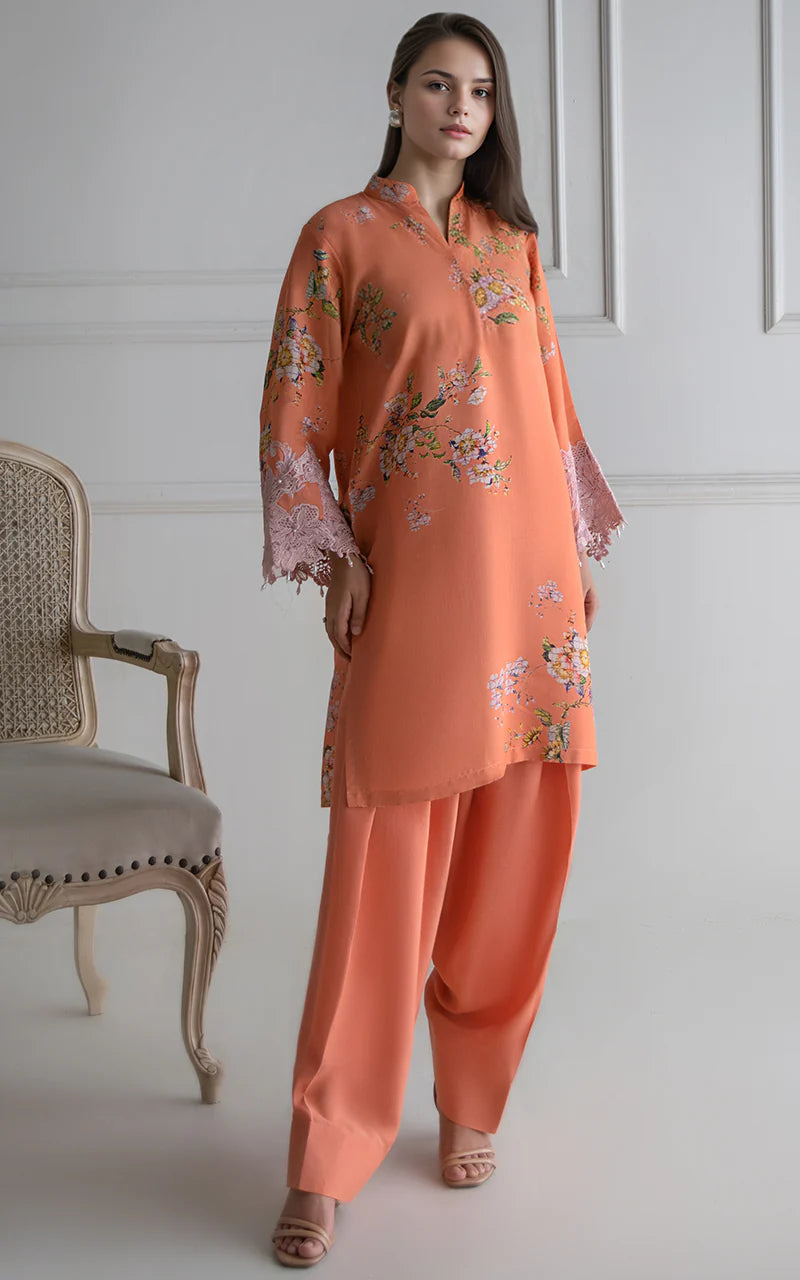THREADS AND MOTIFS - Orange Printed