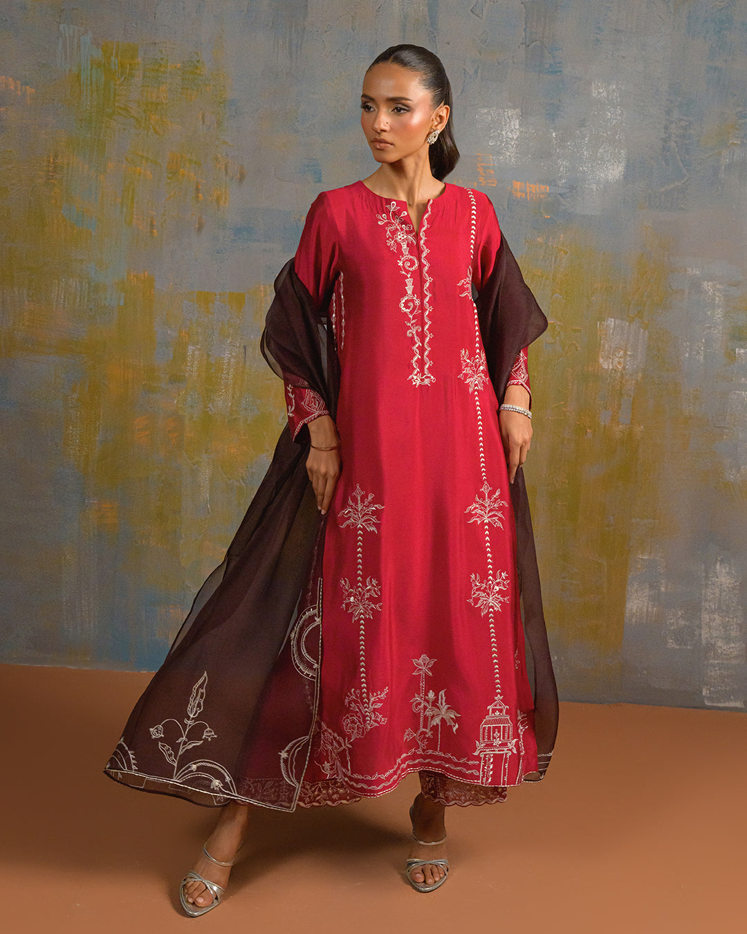 ZABRIC BY ZULEKHA AND SANA - Fuchsia Rose (3pc)