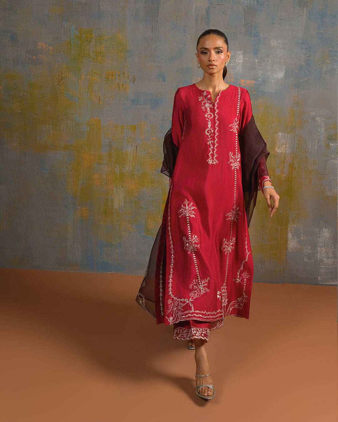 ZABRIC BY ZULEKHA AND SANA - Fuchsia Rose (3pc)