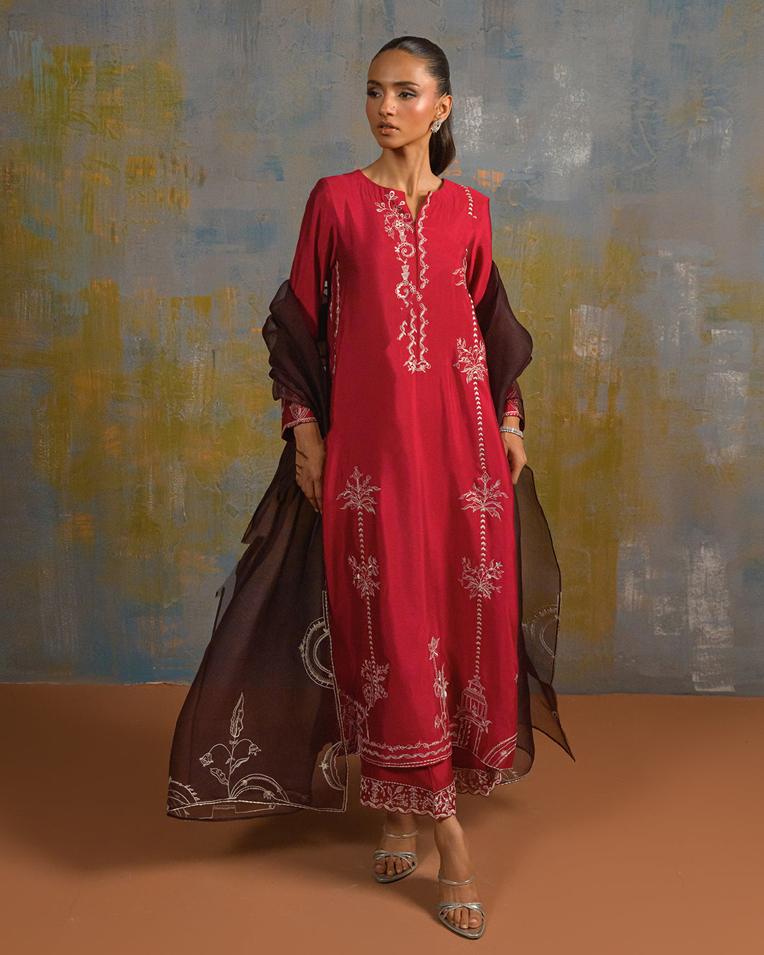 ZABRIC BY ZULEKHA AND SANA - Fuchsia Rose (3pc)