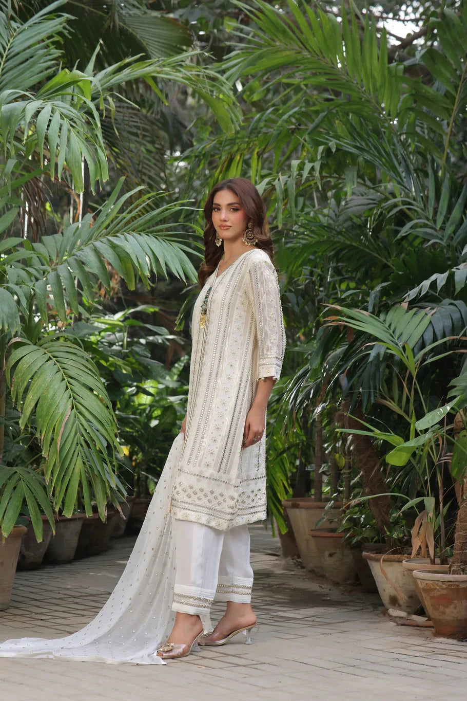 ERAM SHEIKH - Offwhite emb