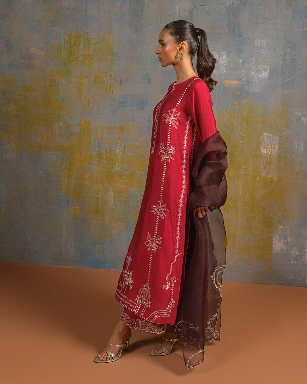 ZABRIC BY ZULEKHA AND SANA - Fuchsia Rose (3pc)