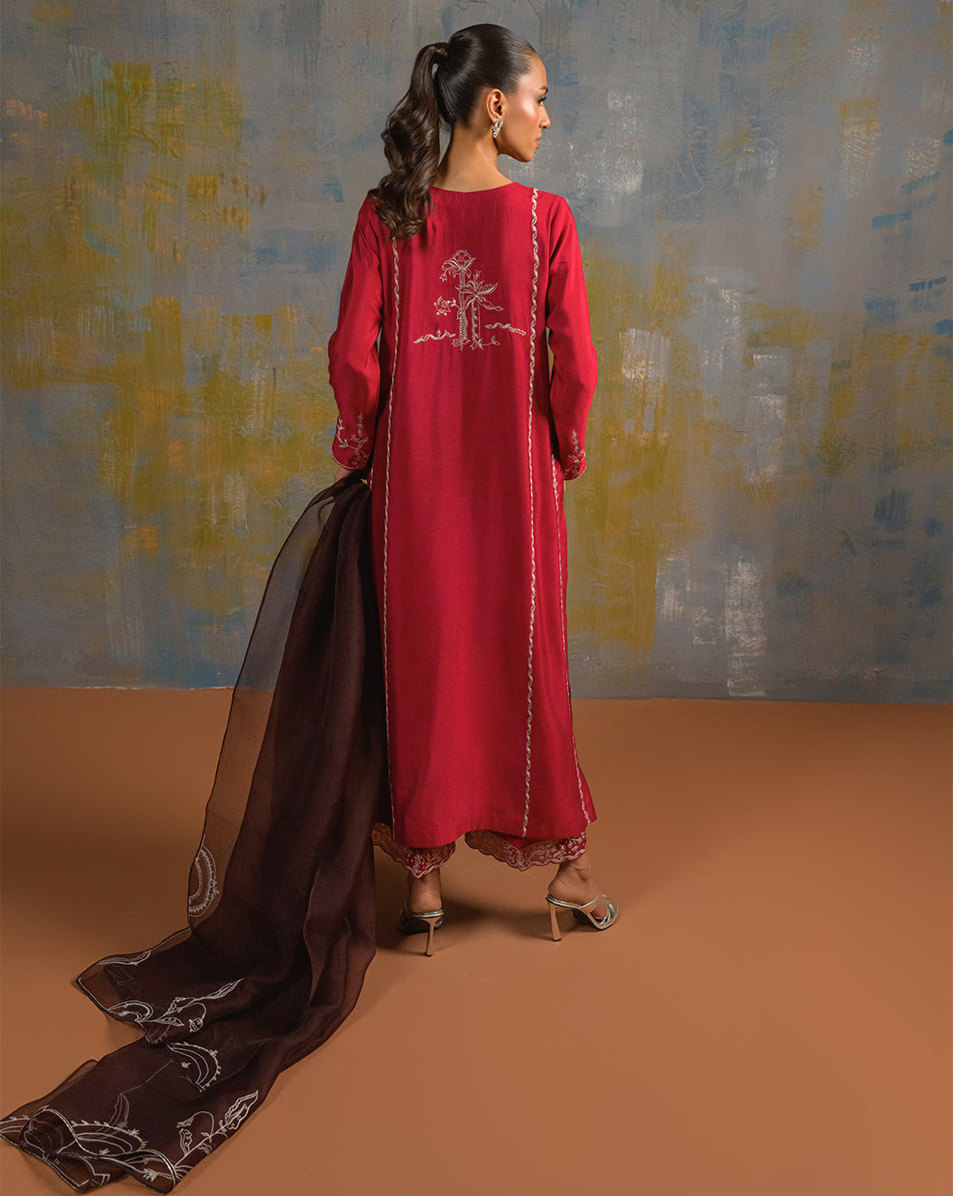 ZABRIC BY ZULEKHA AND SANA - Fuchsia Rose (3pc)