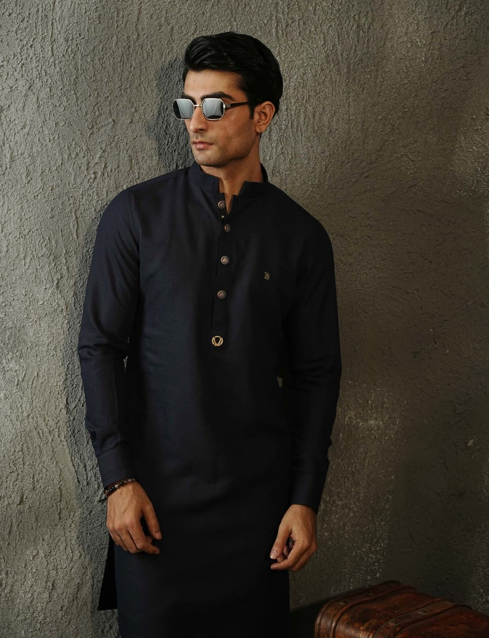 KUNZUL CHANNAR - Blue bootcut  kurta trouser