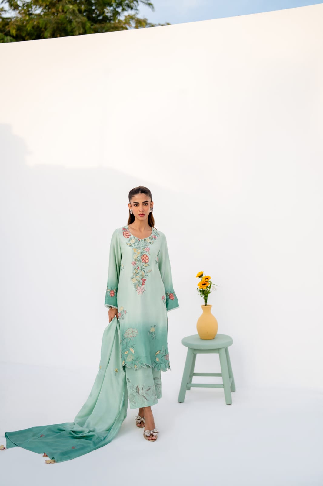 KOMAL LAKHANI - Green GIzri Shaded