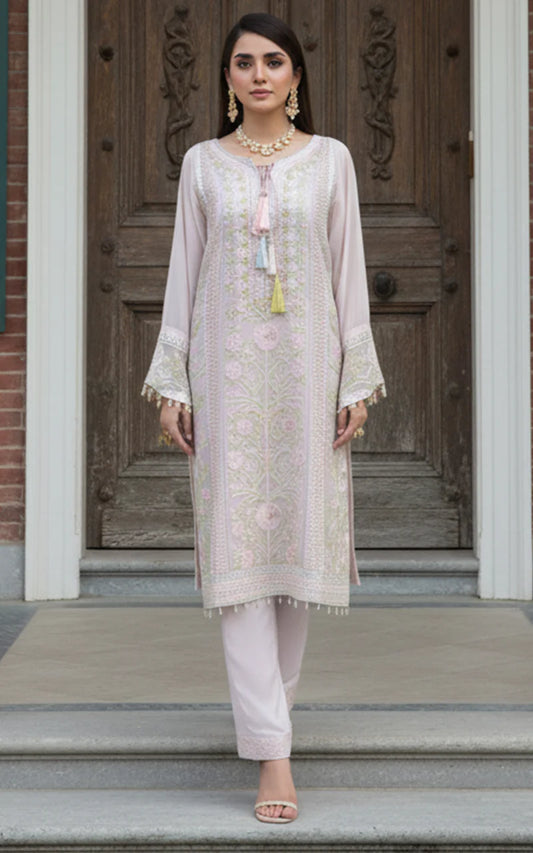THREADS AND MOTIFS - Pink Embroidered
