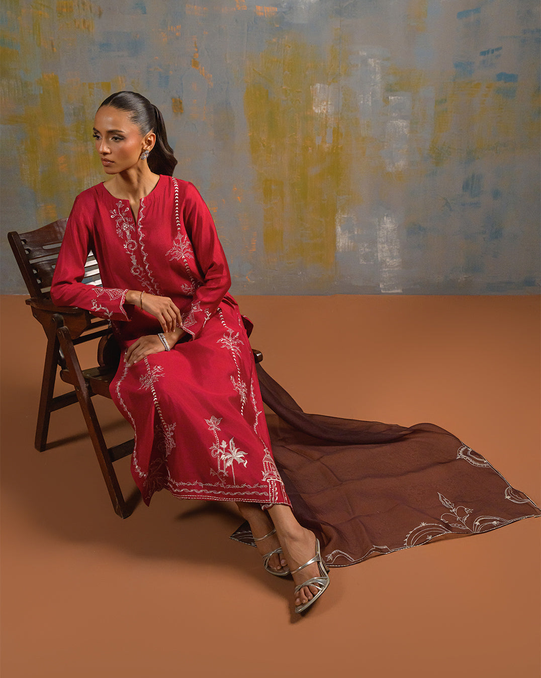 ZABRIC BY ZULEKHA AND SANA - Fuchsia Rose (3pc)