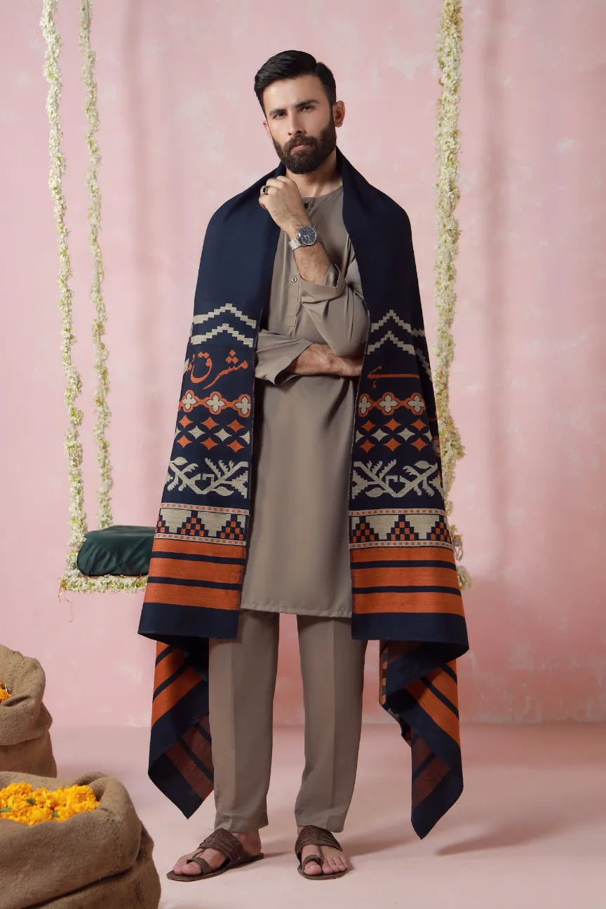 MANTO - Aghaaz  Blue  shawls