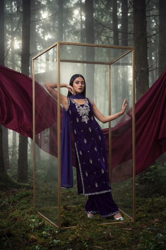 HUMAYUN ALAMGIR ( WOMENWEAR) - Purple Eclipse