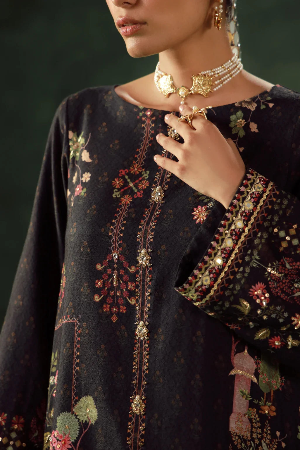 MANTO  - Kanwal Set Co-ord set Dupatta Black