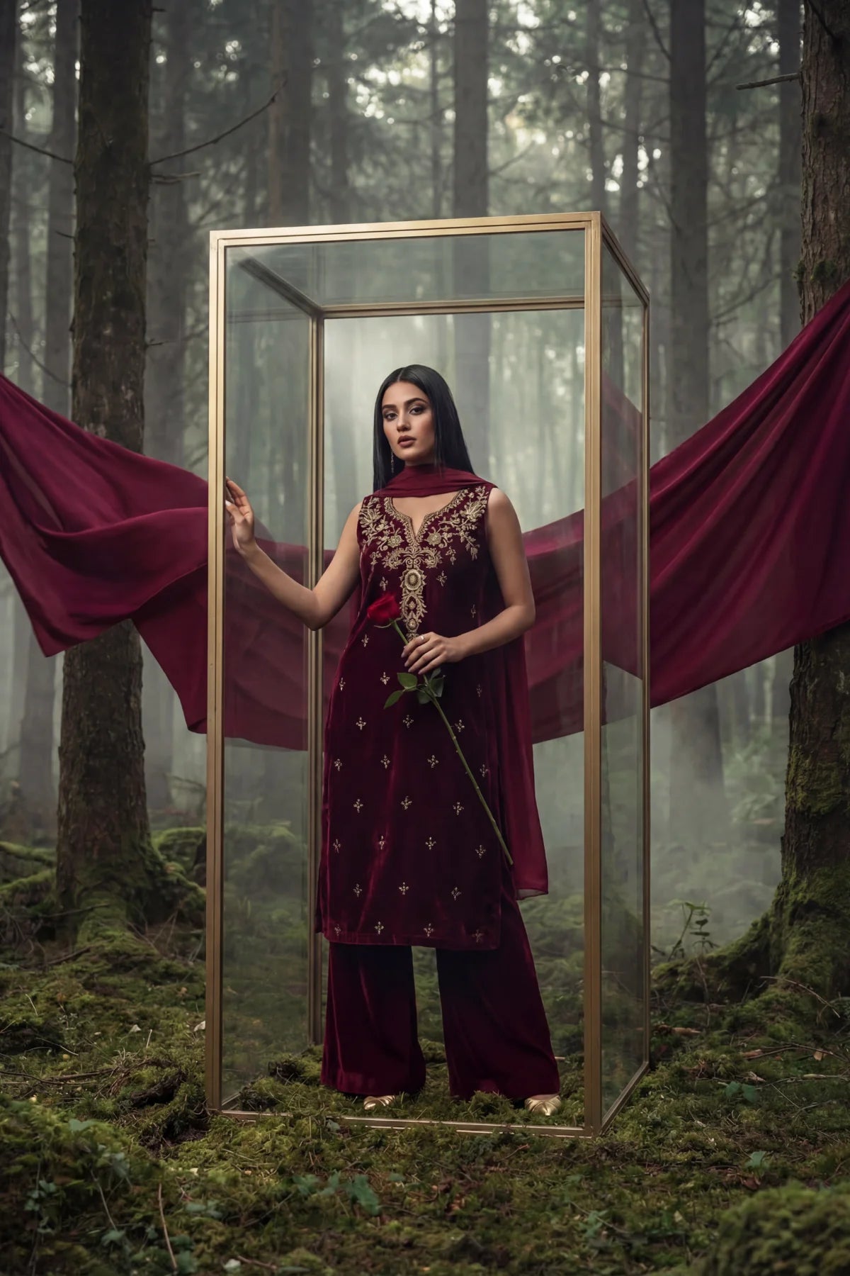 HUMAYUN ALAMGIR ( WOMENWEAR) - Red Royale