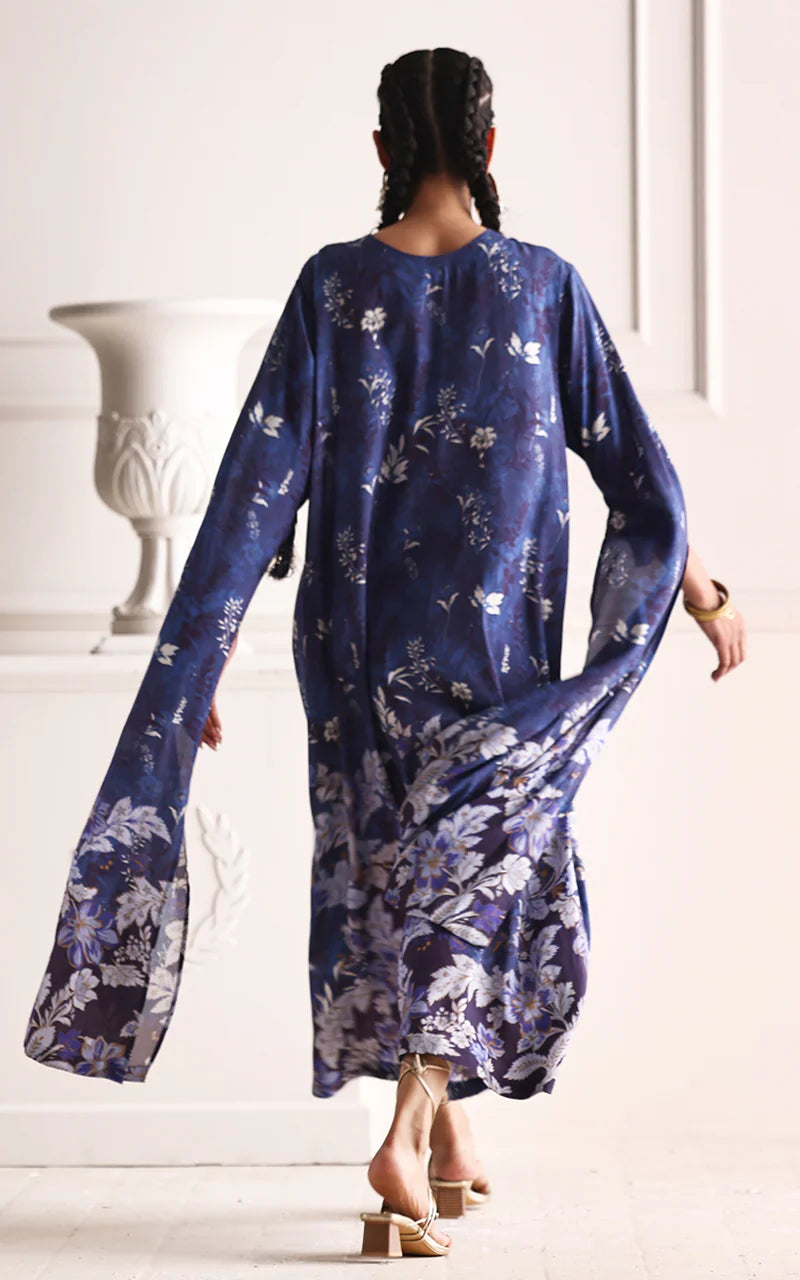THREADS AND MOTIFS - Blue Printed Kaftan