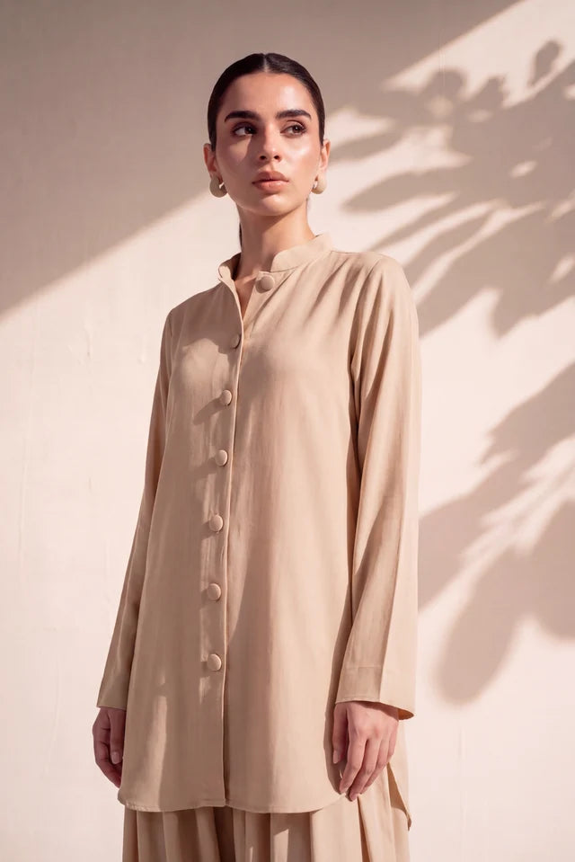 HUMAYUN ALAMGIR WOMENSWEAR-Beige ballon coords