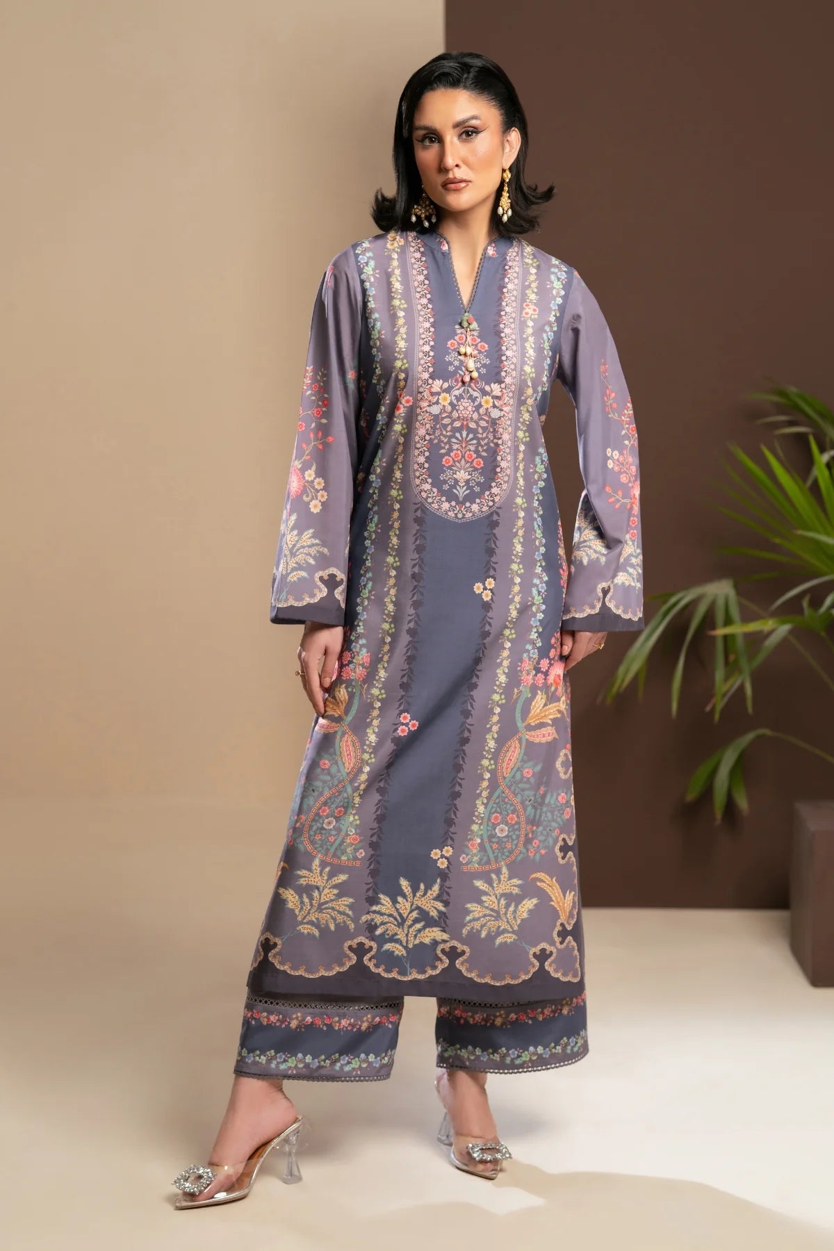 ZURI BY ZAINAB- Grey blue