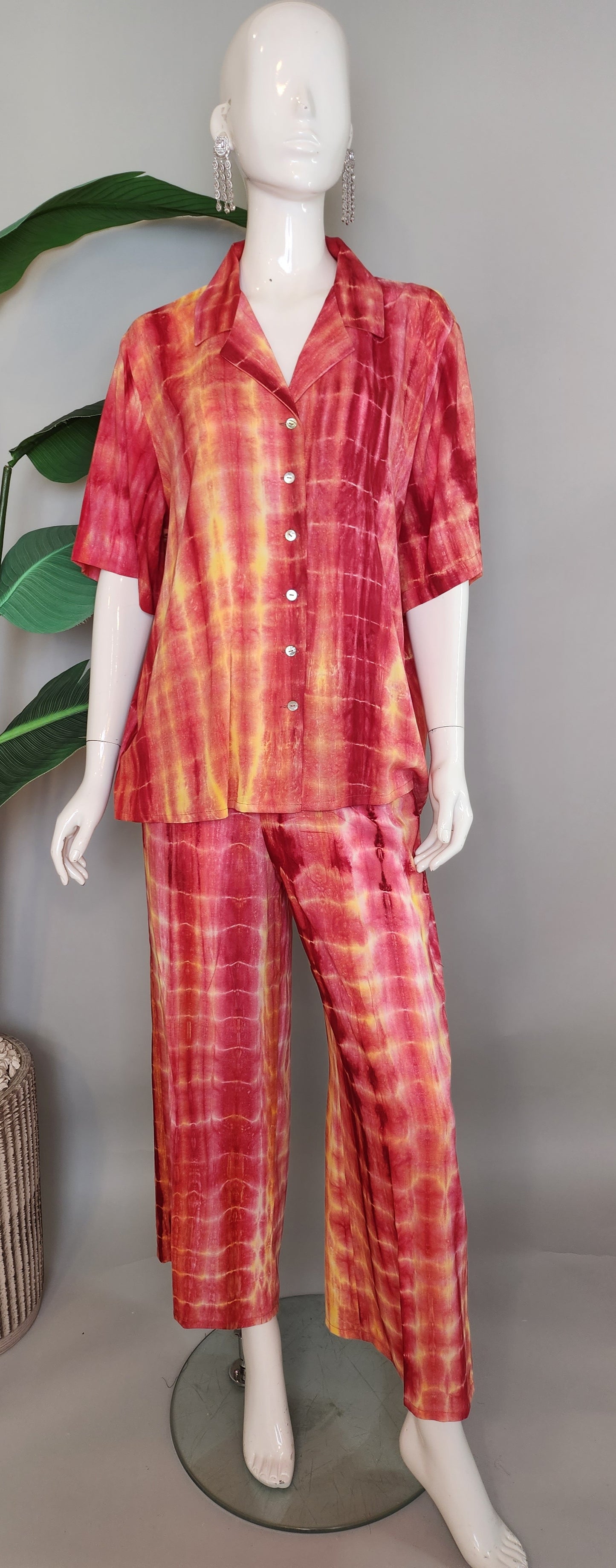 SOBIA GULZAD - Orange Tie and Dye Coord Set