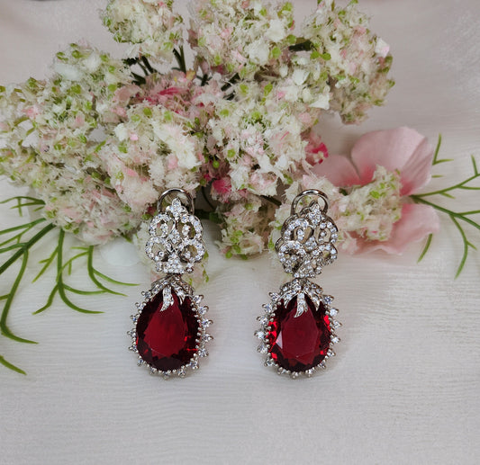 HAMSA JEWELRY - Ruby Gemstone Earrings