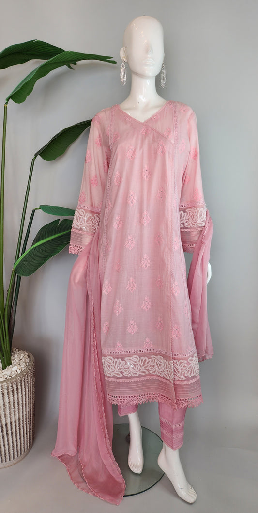 MAHOGANY - Light Pink embroidered suit