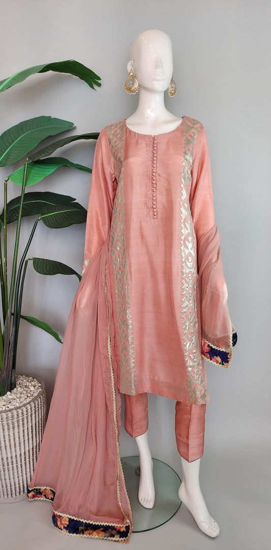 KAAM - Coral Pink with ralli work on front