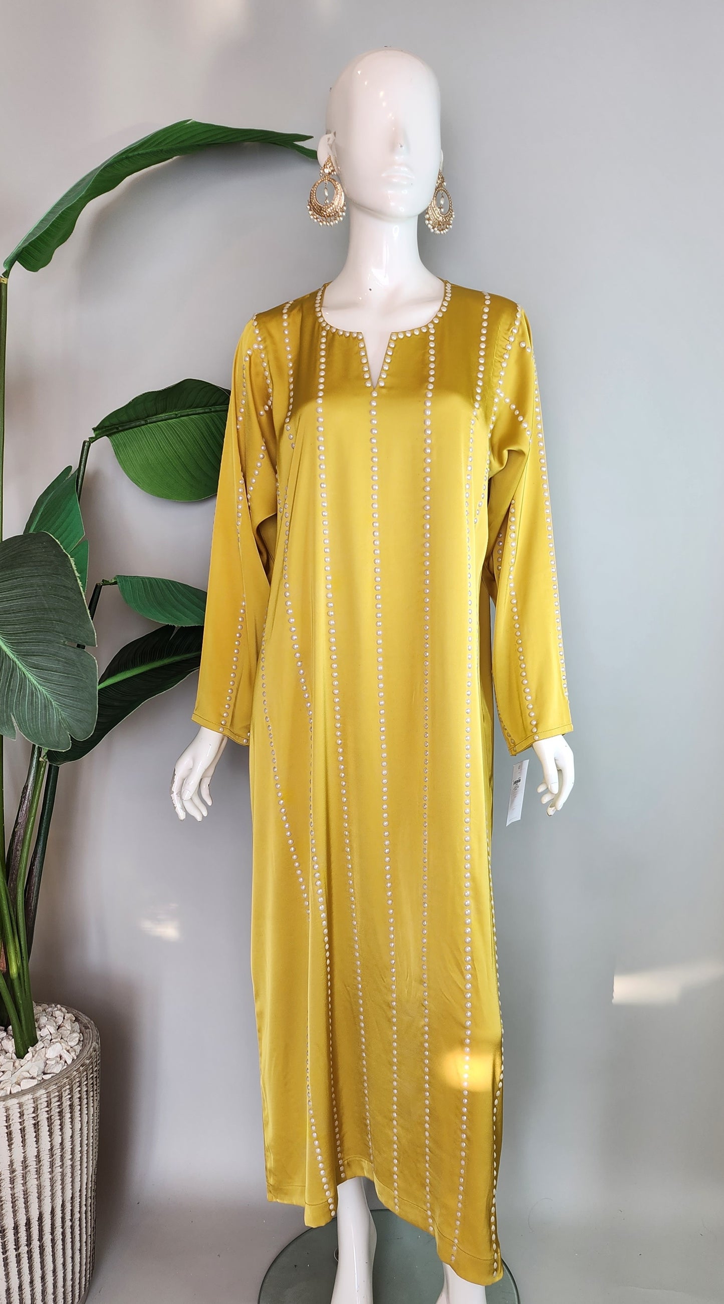 SOBIA GULZAD - Yellow Pearl Kaftan