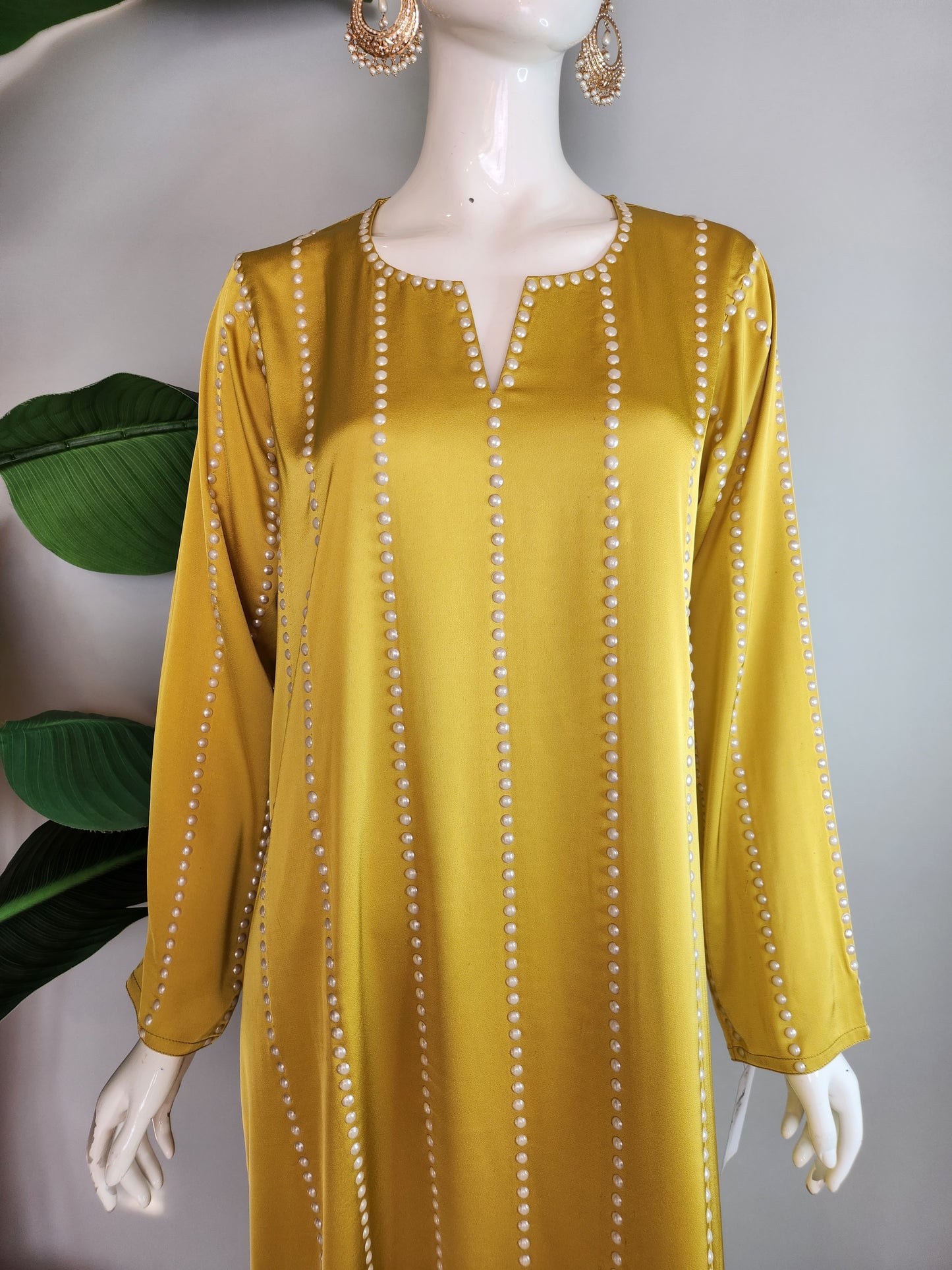SOBIA GULZAD - Yellow Pearl Kaftan