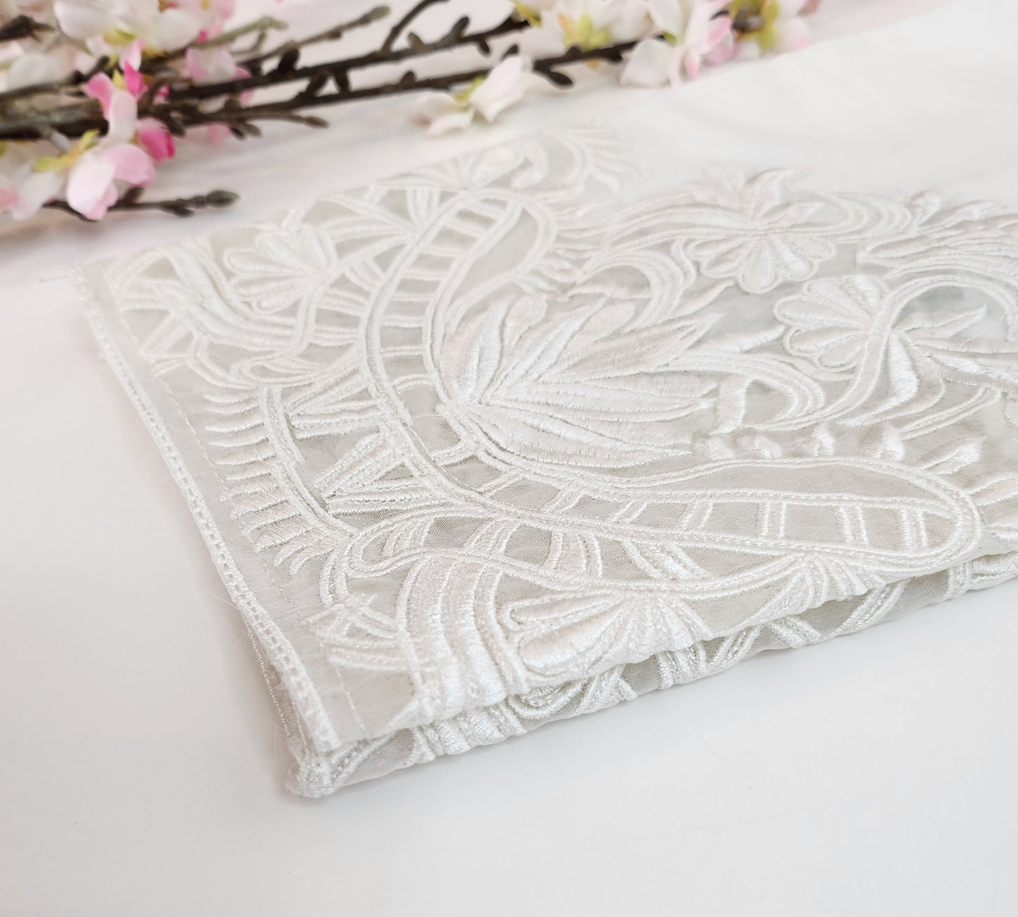 SABEEN MANEKIA - White Cutwork Pant