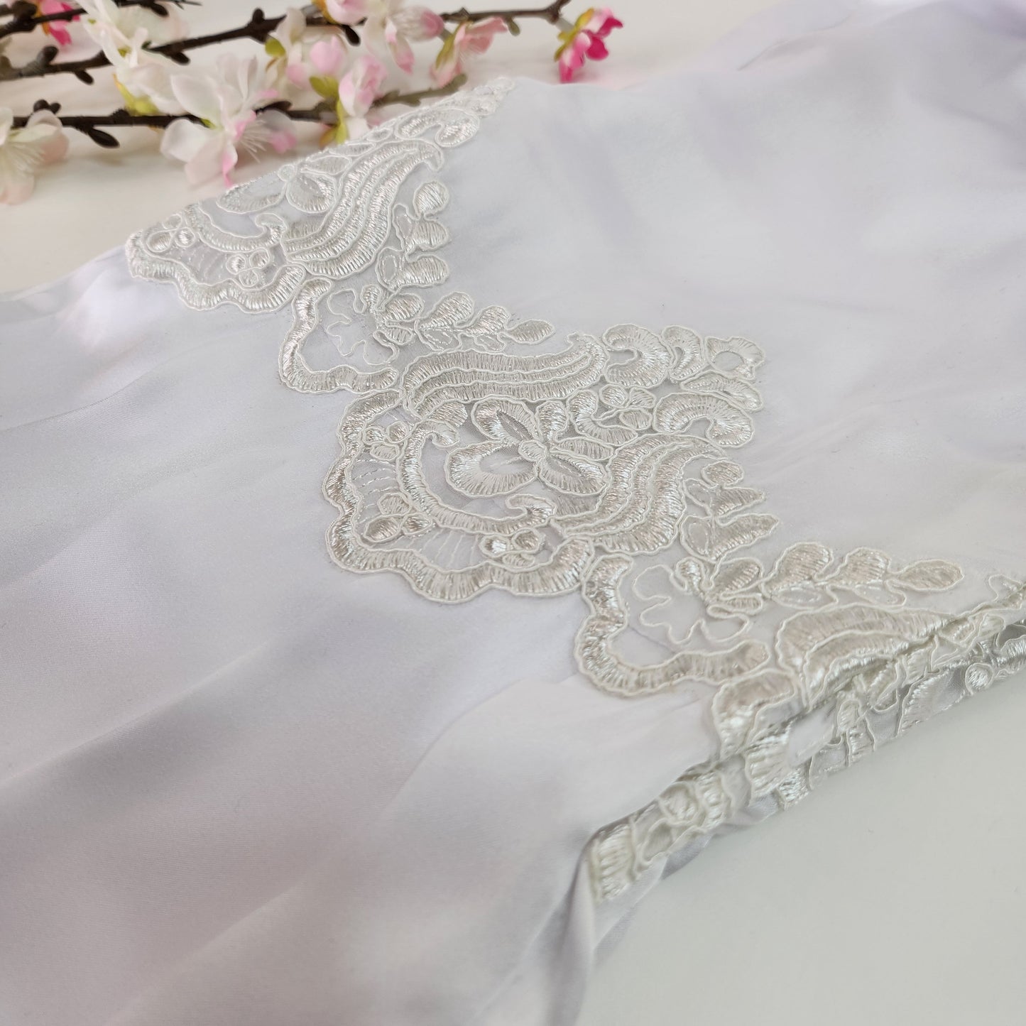 SABEEN MANEKIA - White Silk Lace Garara Pant