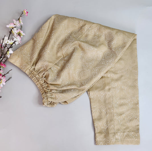 SABEEN MANEKIA - Gold Beige Banarsi Pant